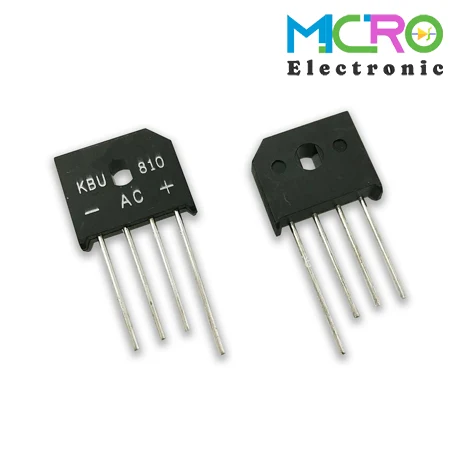 8A پل دیود 8 آمپر ردیفی KBU810 - تصویر 1