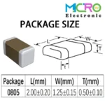 خازن 1.8nF SMD 0805 - تصویر 3