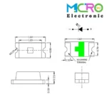 ال ای دی آبی پکیج SMD 0603 - تصویر 2