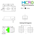 ال ای دی زرد پکیج SMD 0805 - تصویر 2