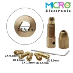 ست سه نظام پنج سر با قطر شافت 4mm و سایز مته 0.5 تا 3mm - تصویر 5