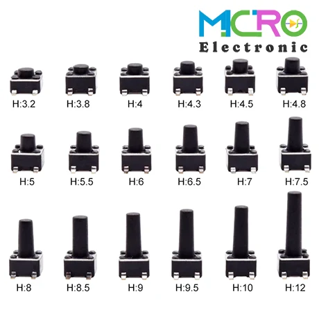 4.54.5-1 تک سوئیچ 4.5x4.5x4mm پکیج SMD - تصویر 1