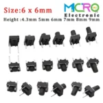 تک سوئیچ 6x6x6.5 2PIN پکیج DIP - تصویر 6