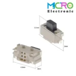 تک سوئیچ مستطیلی 6x3x3.5 پکیج SMD کد3 - تصویر 4