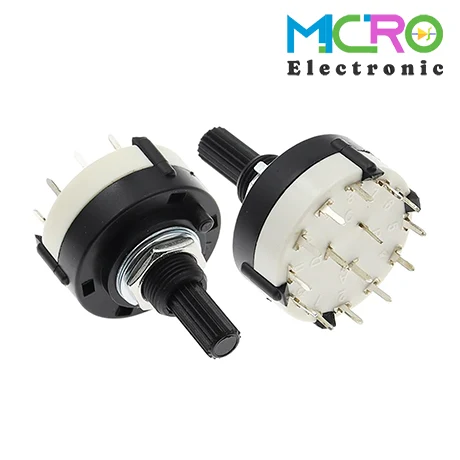 سلکتور1-1 کلید سلکتور پلاستیکی RS26 سه حالته 4 پل - تصویر 1