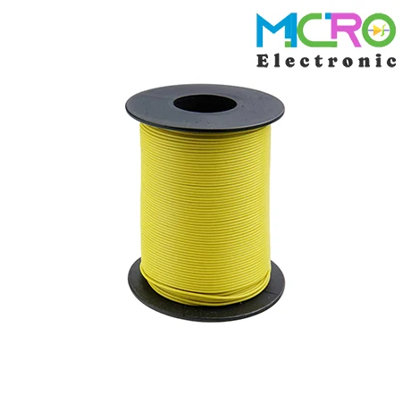 سیم زرد سیم افشان سایز 1x0.25 زرد (1متر) - تصویر 1