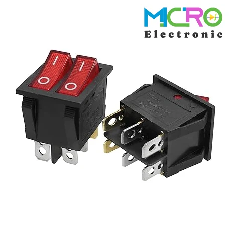 کلید راکر باریک چراغدار دو پل KCD3-201N-3 کلید راکر باریک چراغدار دو پل KCD3-201N - تصویر 1