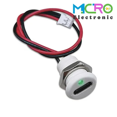 شارژر باتری لیتیومی جک Type-C روپنلی گرد مهره خور(مشکی-قرمز)-4 شارژر باتری لیتیومی جک Type-C روپنلی گرد مهره خور سفید - تصویر 1