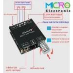 ماژول آمپلی فایر صوتی بلوتوث دار 2x50 وات مدل XY-C50L - تصویر 2