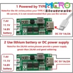 ماژول افزاینده ولتاژ با ورودی TYPE-C مناسب شارژ باتری 3 سل 4 آمپر - تصویر 5