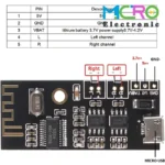 ماژول بلوتوث صوتی MH-M38 دارای 2 خروجی آمپلی فایر 5W - تصویر 5