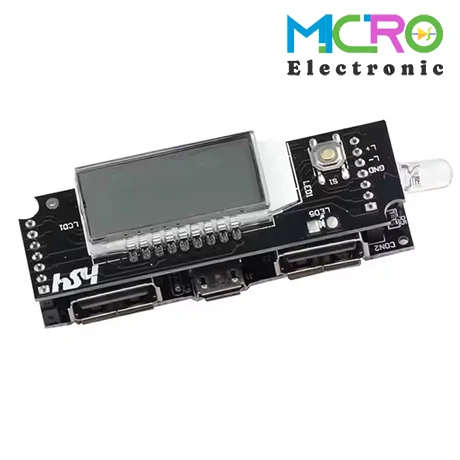 ماژول ساخت پاوربانک Fast Charge دارای نمایشگر و دو خروجی 5V 1A , 2.1A USB-1 ماژول ساخت پاوربانک Fast Charge دارای نمایشگر و دو خروجی 5V 1A , 2.1A USB - تصویر 1