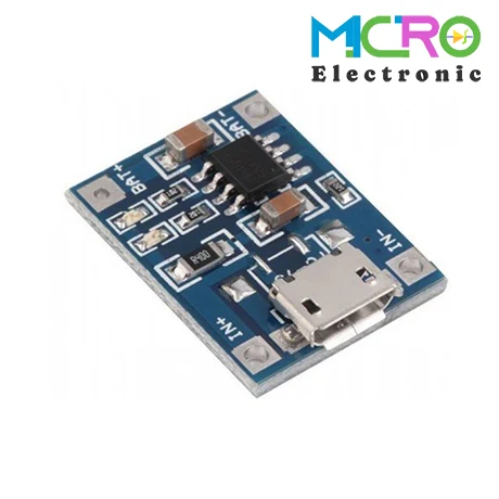 ماژول شارژر باتری لیتیومی TP4056-1 ماژول شارژر باتری لیتیومی TP4056 با کانکتور micro-USB - تصویر 1