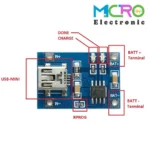 ماژول شارژر باتری لیتیومی TP4056 با کانکتور mini-USB - تصویر 2