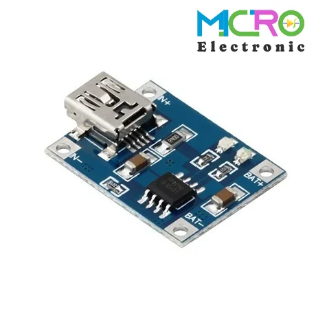 ماژول شارژر باتری لیتیومی TP4056 با کانکتور mini-USB-2 ماژول شارژر باتری لیتیومی TP4056 با کانکتور mini-USB - تصویر 1