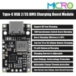 ماژول فست شارژر باتری لیتیوم یون 2 سل IP2326 با ورودی USB Type-C - تصویر 5