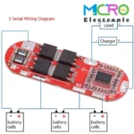 ماژول محافظ شارژ باتری لیتیومی 3-4-5 سل 25A - تصویر 3