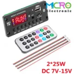 پخش کننده MP3 PLAYER پنلی بلوتوثی دارای آمپلی فایر 2X25W مدل KH-G01 - تصویر 2