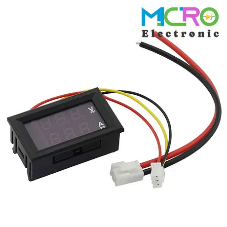 آمپرمتر ولتمتر DC روپنلی 50 آمپر 0v-100v شنت خور-1 ولتمتر و آمپرمتر DC روپنلی 10 آمپر 0v-100v قرمز - تصویر 1