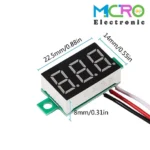 ماژول ولتمتر 3 دیجیت DC0-36V سایز 0.36 اینچ 3 سیمه قرمز - تصویر 4
