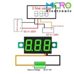 ماژول ولتمتر 3 دیجیت DC0-36V سایز 0.36 اینچ 3 سیمه قرمز - تصویر 2