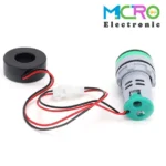 ولتمتر و آمپرمتر چراغ سیگنالی AC500V-100A سبز گرد مدل AD16-22DVA - تصویر 2