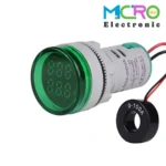 ولتمتر و آمپرمتر چراغ سیگنالی AC500V-100A سبز گرد مدل AD16-22DVA - تصویر 5
