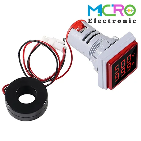 ولتمتر و آمپرمتر چراغ سیگنالی AC500V-100A قرمز مربعی مدل AD16-22FVA-5 ولتمتر و آمپرمتر چراغ سیگنالی AC500V-100A قرمز مربعی مدل AD16-22FVA - تصویر 1