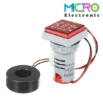 ولتمتر و آمپرمتر چراغ سیگنالی AC500V-100A قرمز مربعی مدل AD16-22FVA - تصویر 2
