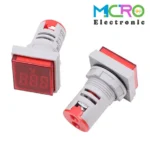 ولتمتر چراغ سیگنالی AC500V قرمز مربعی مدل AD16-22FSV - تصویر 3
