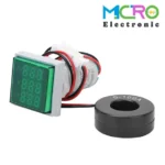 ولتمتر، آمپرمتر و فرکانس متر چراغ سیگنالی AC500V-100A-75Hz سبز مربعی مدل AD16-22FVAH - تصویر 2