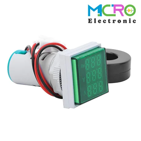 ولتمتر، آمپرمتر و فرکانس متر چراغ سیگنالی AC500V-100A-75Hz سبز مربعی مدل AD16-22FVAH-4 ولتمتر، آمپرمتر و فرکانس متر چراغ سیگنالی AC500V-100A-75Hz سبز مربعی مدل AD16-22FVAH - تصویر 1