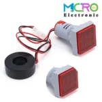 ولتمتر، آمپرمتر و فرکانس متر چراغ سیگنالی AC500V-100A-75Hz قرمز مربعی مدل AD16-22FVAH - تصویر 3